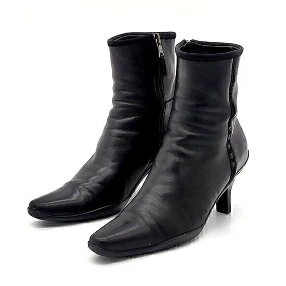 Prada Leather Boots Booties Black 5 - Picture 12 of 12